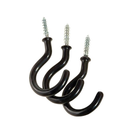 Panacea Products Ceiling Hook Black 3Pk 86206